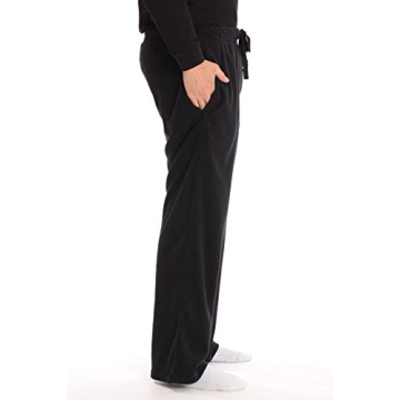 #followme Men's Polar Fleece Pajama Pants in Black