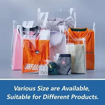 WEPOLY - 3" x 5" (100 Count) Clear Small Cellophane Bags - Self Sealing Cello Plastic Poly Bags- for Photo, Jewely, Bakey, Treats, Candies