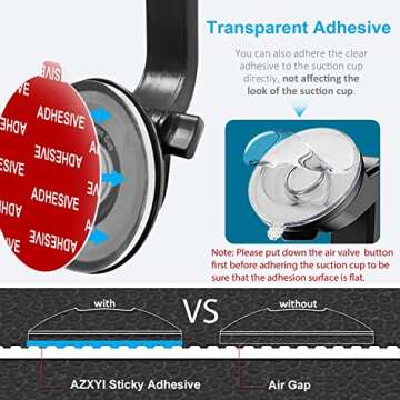 AZXYI High Bond Sticky Adhesive Replacement Kit for Car Mounts