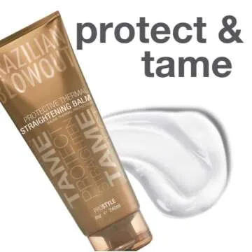 Sleek Hair with Brazilian Blowout Straightening Balm 8 Fl Oz