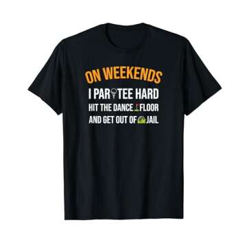 On Weekends I Par-Tee Hard, Funny Golfer Golfing T-Shirt