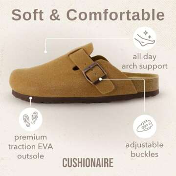 CUSHIONAIRE Hana Women's Clogs for Summer Comfort and Style