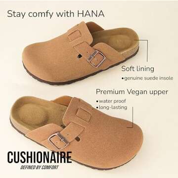 CUSHIONAIRE Hana Women's Clogs for Summer Comfort and Style