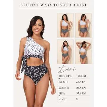 Herseas Women's Asymmetric Bikini Set for Stylish Sunbathing