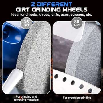 Gyfent Bench Grinder High Speed 3560 RPM 1/2 HP Powerful Grinder