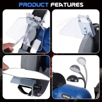 Gyfent Bench Grinder High Speed 3560 RPM 1/2 HP Powerful Grinder