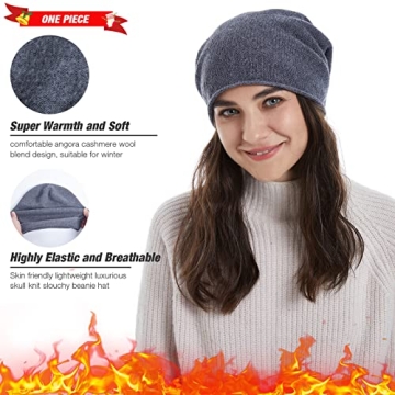 MissShorthair Slouchy Beanie Hat - Warm Winter Knit Style