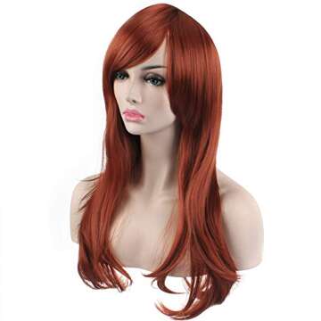 Akstore 28 inch Fashion Wigs Long Wavy Curly Hair Cosplay Wig (Brown)
