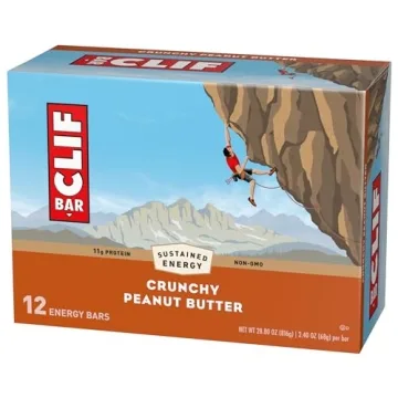 CLIF BAR Crunchy Peanut Butter Energy Bars - 12 Pack
