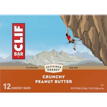 CLIF BAR Crunchy Peanut Butter Energy Bars - 12 Pack