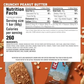CLIF BAR Crunchy Peanut Butter Energy Bars - 12 Pack