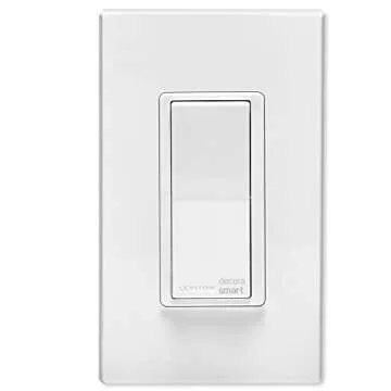 Leviton DH15S-1BZ 15A Decora Smart with HomeKit Technology Switch, No Hub Required, 1-Pack, White