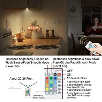 HONGUT 12 Colors Accent Light - Rechargeable Remote Control