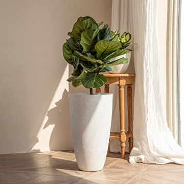 LA Jolie Muse White Planters Set of 2 for Indoor Outdoor