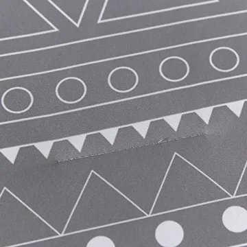 WONGS BEDDING Grey Boho Comforter Set 7 Piece Bed Set