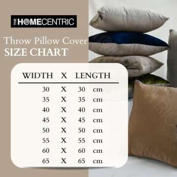 The HomeCentric Cushion Covers, Brown Pack of 2, 20x20 inch (50x50 cm) Pillow Covers, Velvet Patchwork Throw Pillows for Sofa, Striped Modern Style Easter - Velvet Band Choco