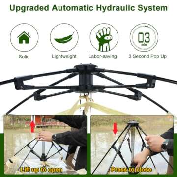 Eapele All Weather Shelter - Sports Tent with Detachable Top Cover and Sealed Floor for 1-2 People - Windproof and Rainproof Bubble Tent - 540° View and Mesh Windows