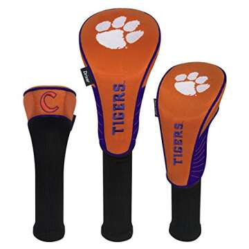 Clemson Tigers Set of Three Golf Headcovers - Perfectly Tailored