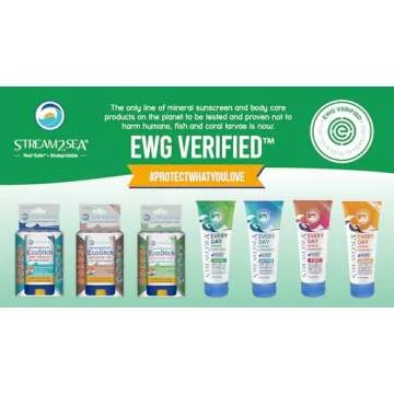 SPF 45 Every Day Active Mineral Sunscreen | 2.5 Fl Oz Biodegradable & Reef Safe Sunscreen for Face & Body | Non-Greasy, Lightweight & Sheer Mineral Protection Against UVA & UVB by Stream2Sea