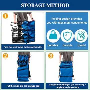 Kigley 6 Seats Folding Soccer Bench Chair - Portable & Comfortable