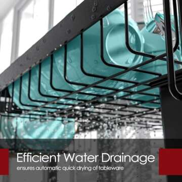 Sakugi Dish Drying Rack - Large Over The Sink Dish Drainer Drying Rack (30.0" to 33.9" W), Large Cap...