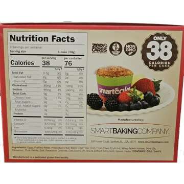 Smart Baking Company Smartcake, Sugar Free, Gluten Free, Low Carb, Keto Dessert (Cinnamon, 16 CT)