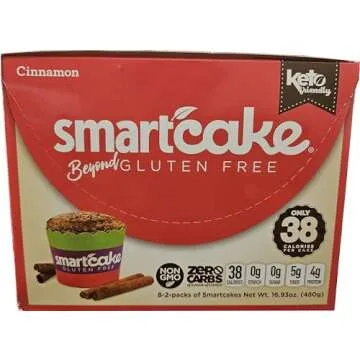 Smart Baking Company Smartcake, Sugar Free, Gluten Free, Low Carb, Keto Dessert (Cinnamon, 16 CT)
