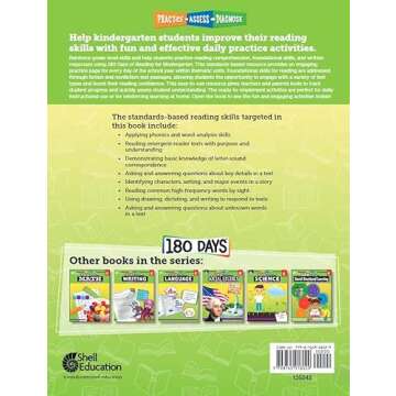 180 Days™: Includes Reading, Writing, and Math for Kindergarten Practice Workbook for Classroom an...