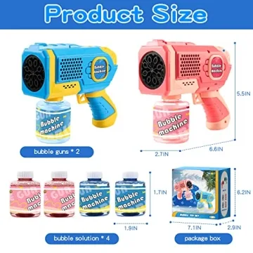EagleStone Bubble Gun Machine for Kids, Outdoor Fun Toys