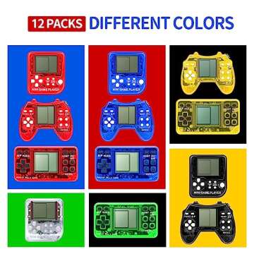 SSRMX 12Pcs Video Game Party Favors for Kids, Arcade Video Game Keychain Video Game Party Supplies