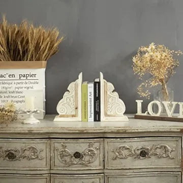 Rustic Distressed Wood Bookends for Stylish Home Organization