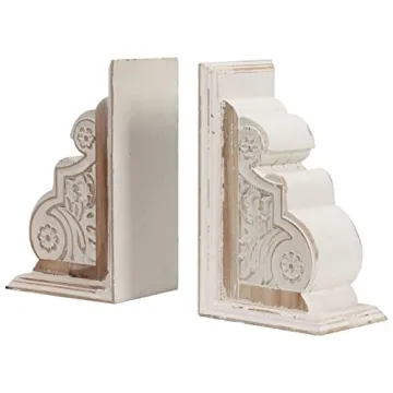 Rustic Distressed Wood Bookends for Stylish Home Organization