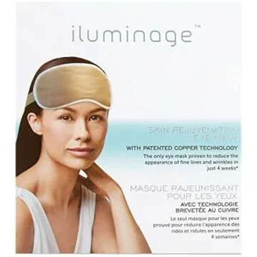 Iluminage. Skin Rejuvenating Eye Mask for Fine Lines Reduction with Anti-Aging Copper Technology