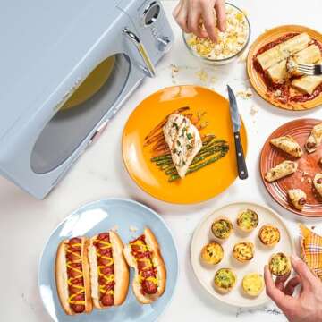 Nostalgia Retro Compact Microwave Oven - Efficient & Stylish