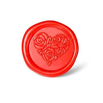 Mceal Wax Seal Stamp - Elegant Rose Design & Wooden Handle