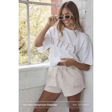 Wifey High-Waisted Shorts for Bridal Fun and Comfort