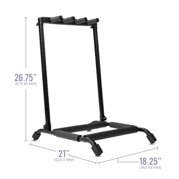 Wayfinder Folding 3 Guitar Rack Stand for Guitars and Basses