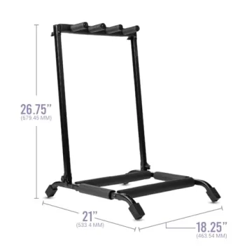 Wayfinder Folding 3 Guitar Rack Stand for Guitars and Basses