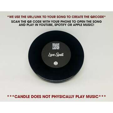 Custom Song Couples Candle - Personalized Photo Options