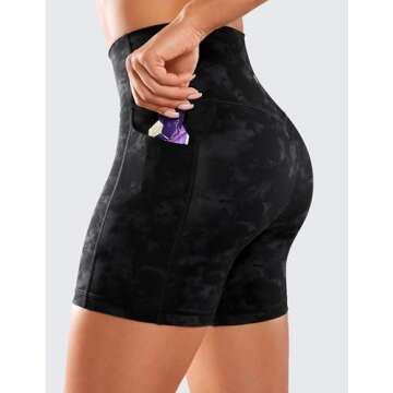 High Waisted 5'' Biker Shorts with Pockets for Women