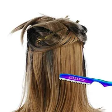 Facón Professional Hair Styling Thinning Texturizing Cutting Faether Razor + 10 Replacement Blades