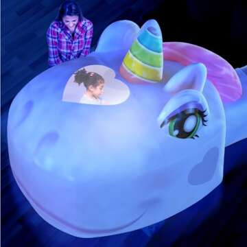 Light-Up Air Tent - Magical Unicorn Inflatable for Kids, Quick Setup