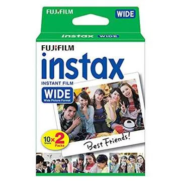 Fujifilm INSTAX Wide 300 Instant Camera with 2 Fujifilm Instax Wide Instant Film Twin Pack Instant Film (40 Shots) with Photo4less Microfiber Cleaning Cloth Top Bundle