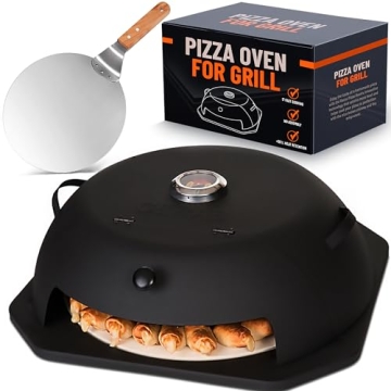 HeatGuard Pro Geras Pizza Oven for Grill - Portable Outdoor Pizza Maker with Stone and Peel Kit