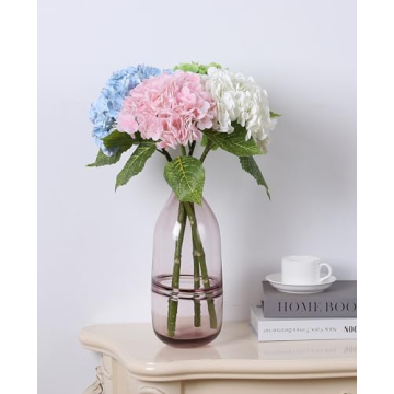 Duovlo 3pcs Hydrangea Flowers for Wedding Home Decor
