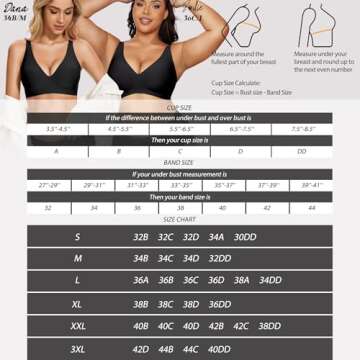 Gailife Deep V Bras for Women No Underwire Wireless Push Up Bra Seamless Plunge Bralette Comfort Sup...