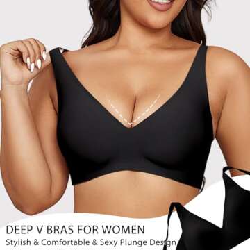 Gailife Deep V Wireless Push Up Bra for Ultimate Comfort