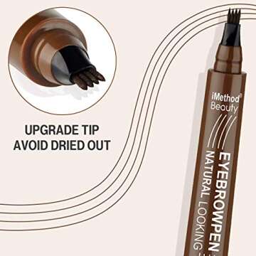 Eyebrow Pen - iMethod Upgrade Eyebrow TattooPen, Eyebrow Makeup, Long Lasting, Waterproof and Smudge...