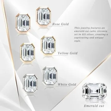 Raneecoco 4.0ct Emerald Cut CZ Earrings - Sparkle with Style