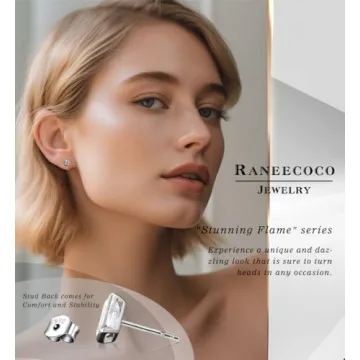 Raneecoco 4.0ct Emerald Cut CZ Earrings - Sparkle with Style